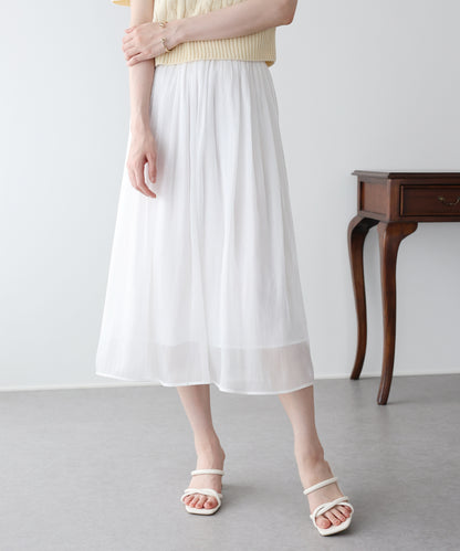 【早割5％OFF】シアーサテンスカート