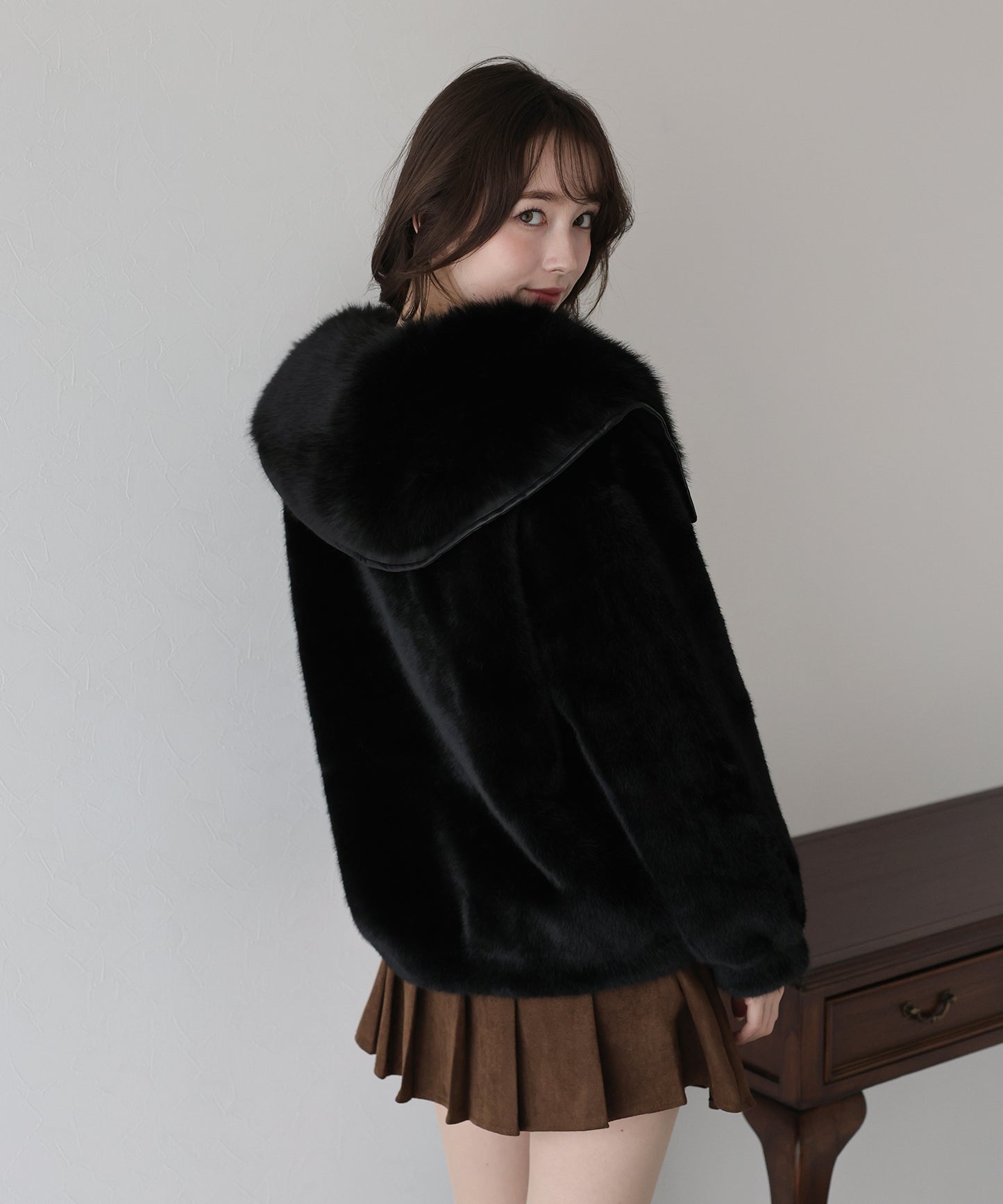 ビッグカラーファーコート