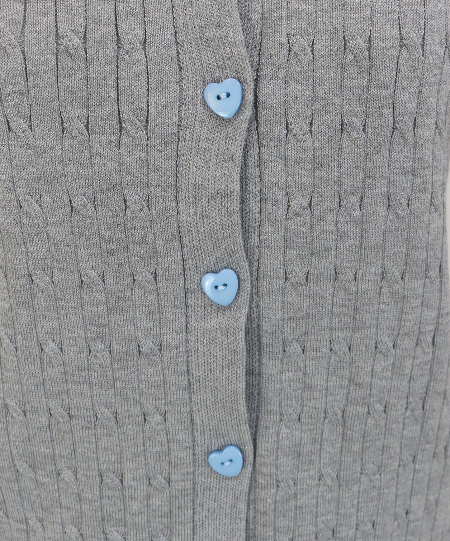 ハートボタンポロ襟カーディガン