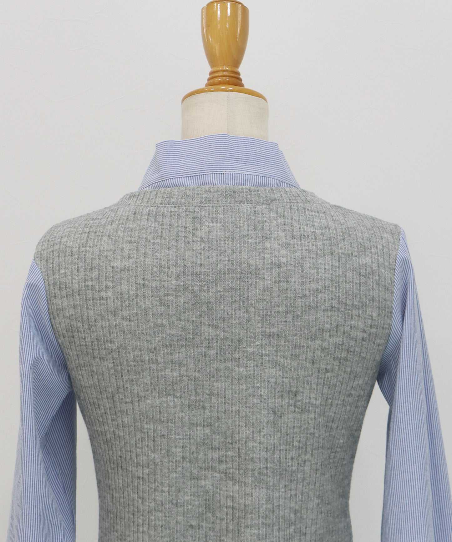 【早割5％OFF】ボウタイシャツドッキングカットソー