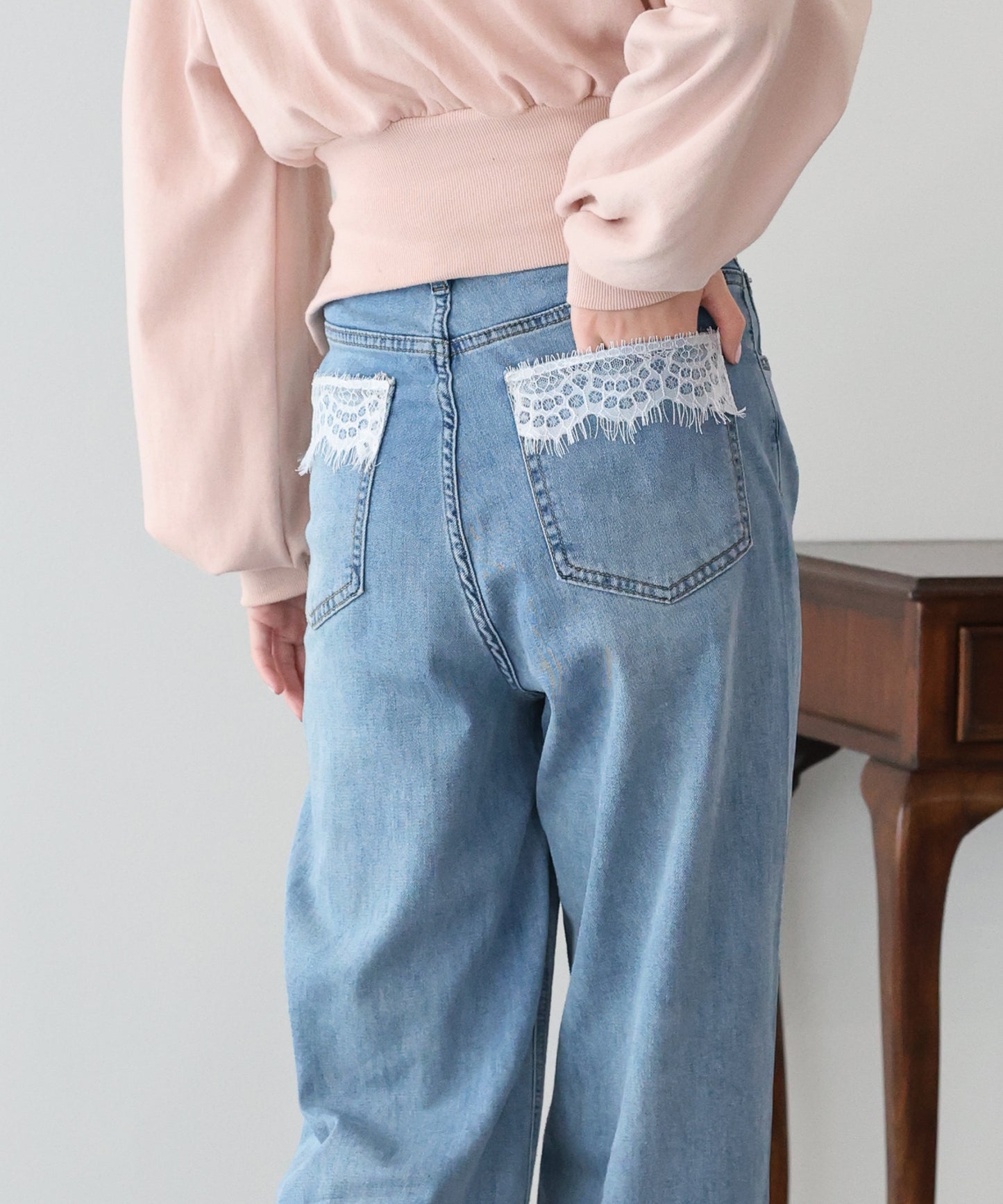 ポケットレースデニム