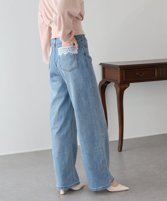 ポケットレースデニム