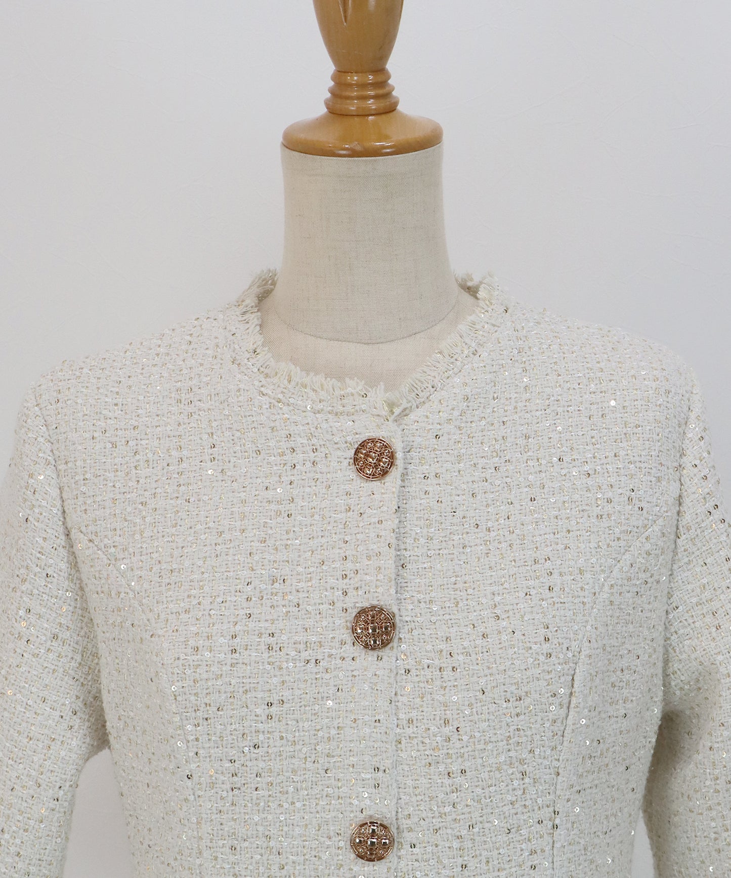 ラメツイードワンピース 卒業式 入学式 結婚式 成人式 二次会 同窓会 セレモニー パーティードレス