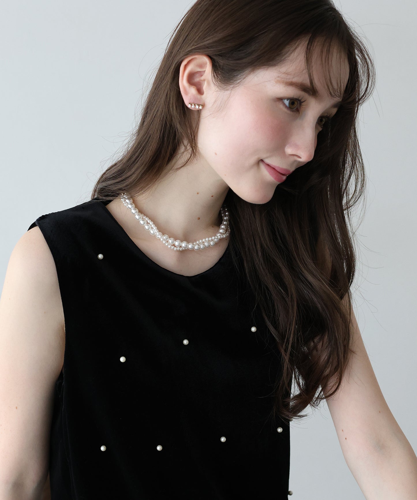 【早割5％OFF】ツイストパールネックレス【ネコポス】