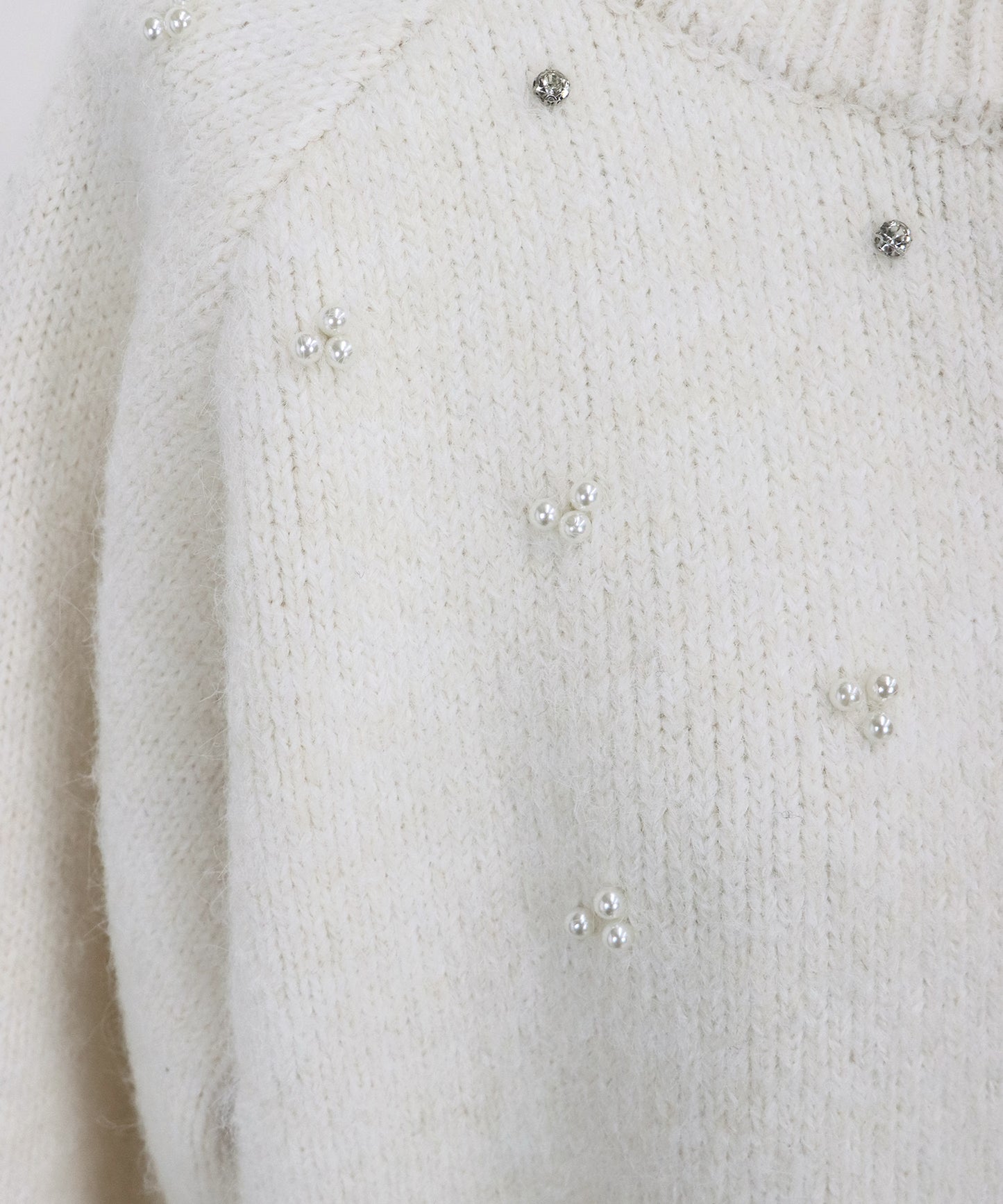 パールビジューニットカーディガン