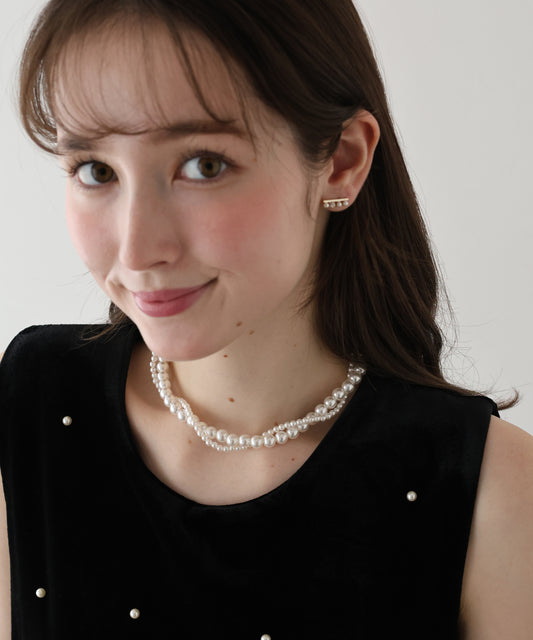 【早割5％OFF】ツイストパールネックレス【ネコポス】