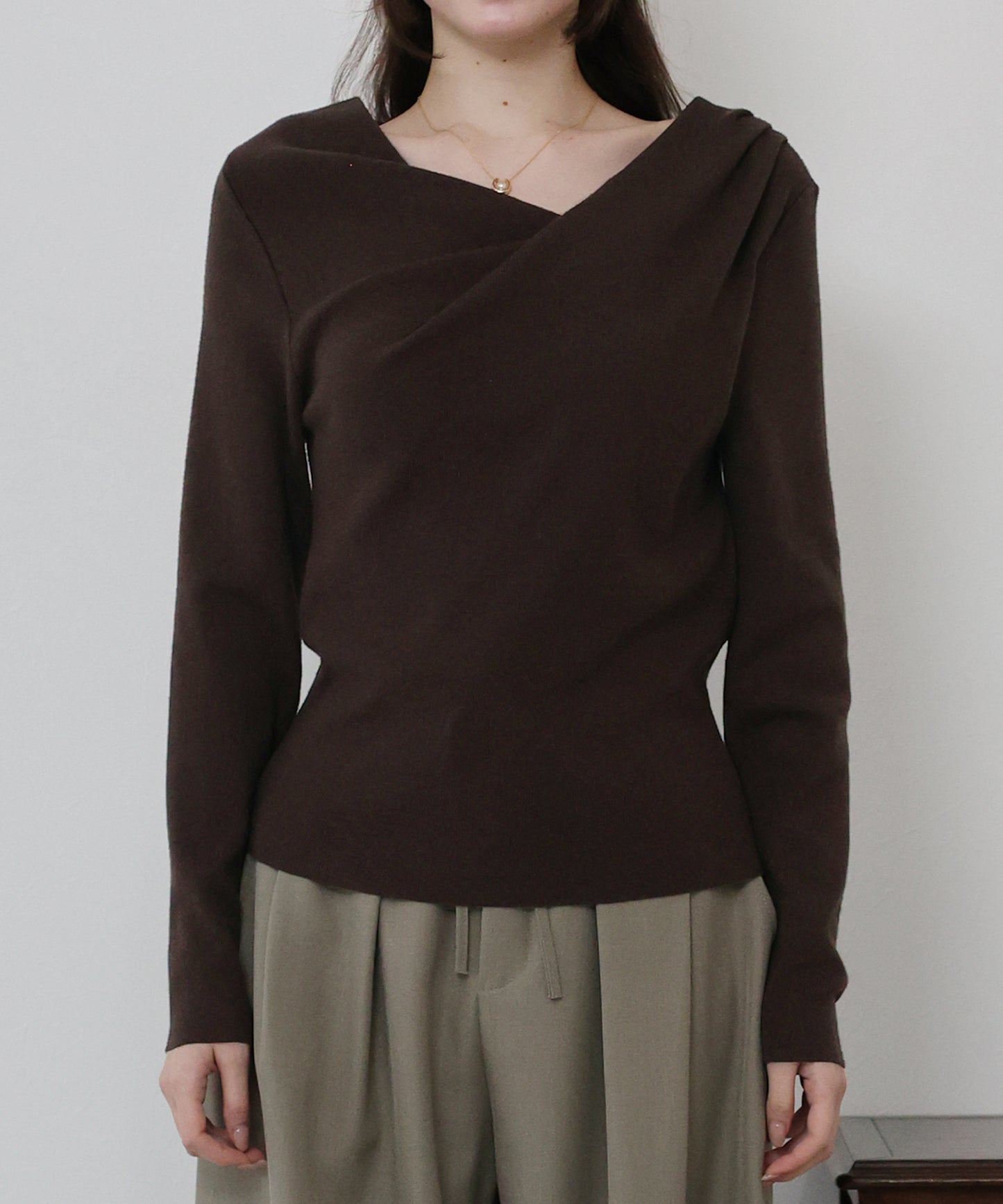 ドレープネックニット【ネコポス】