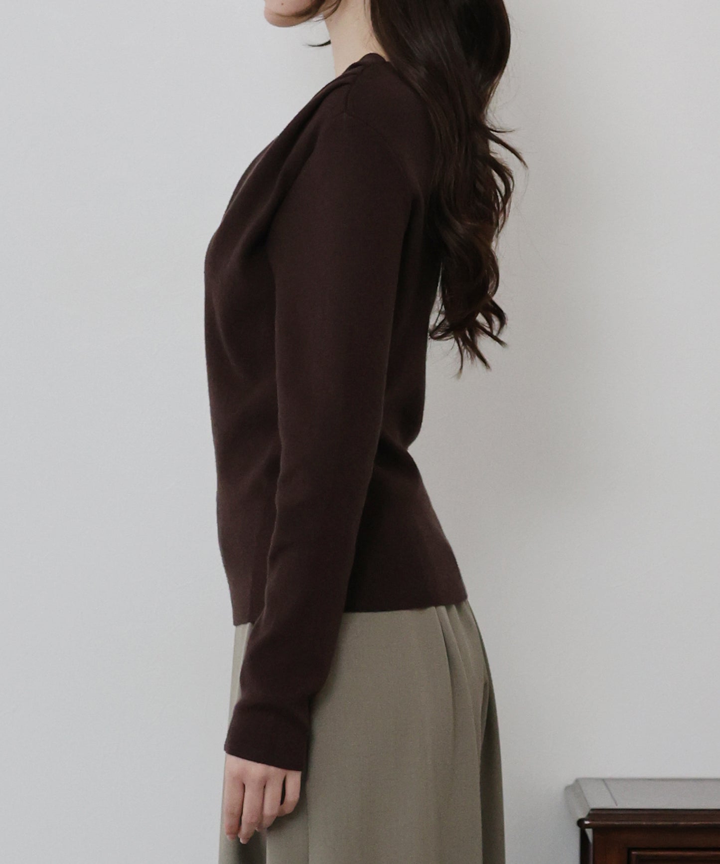 ドレープネックニット【ネコポス】