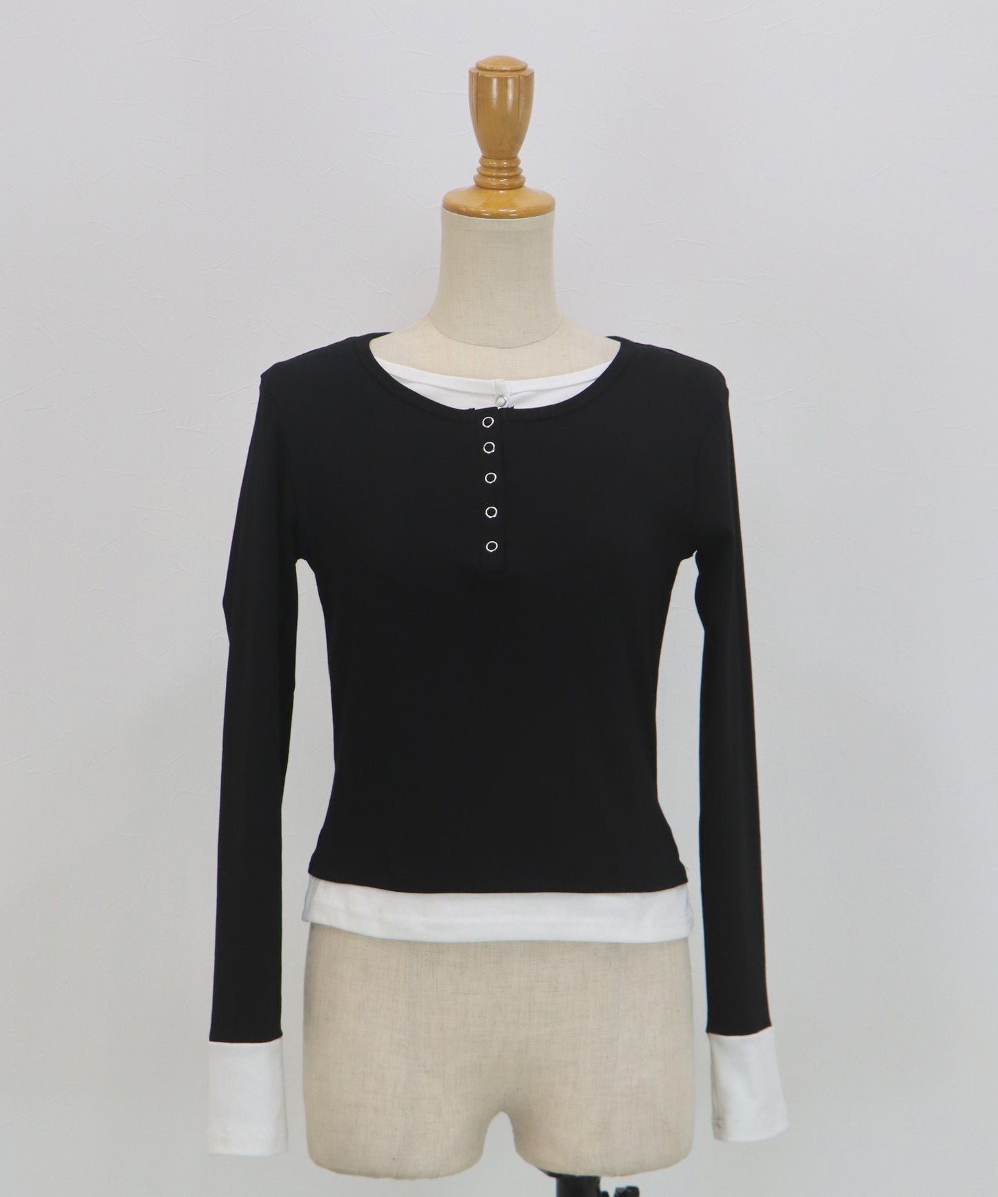 【早割5％OFF】ヘンリレイヤードカットソー【ネコポス】