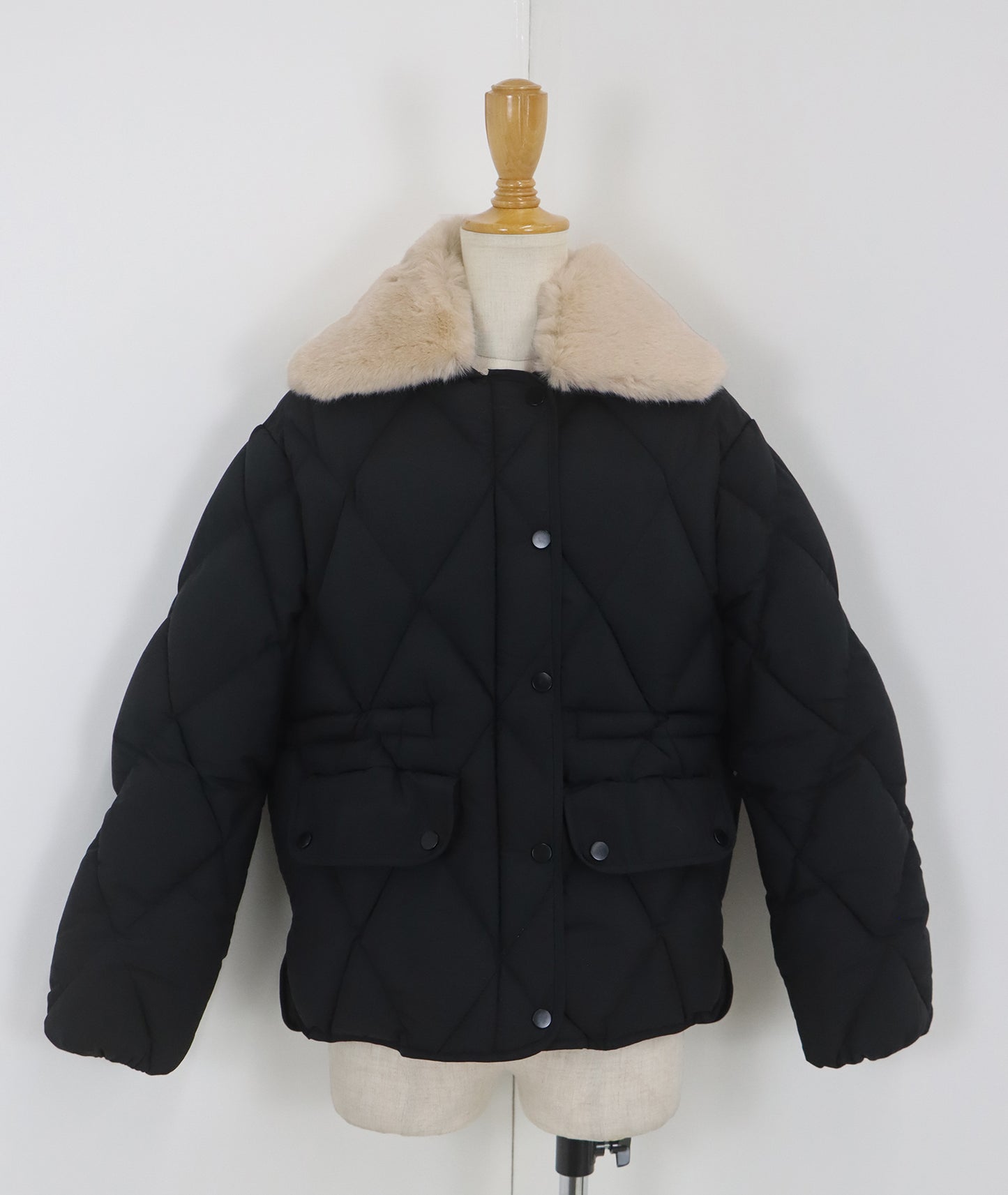 ファー襟キルティングジャケット