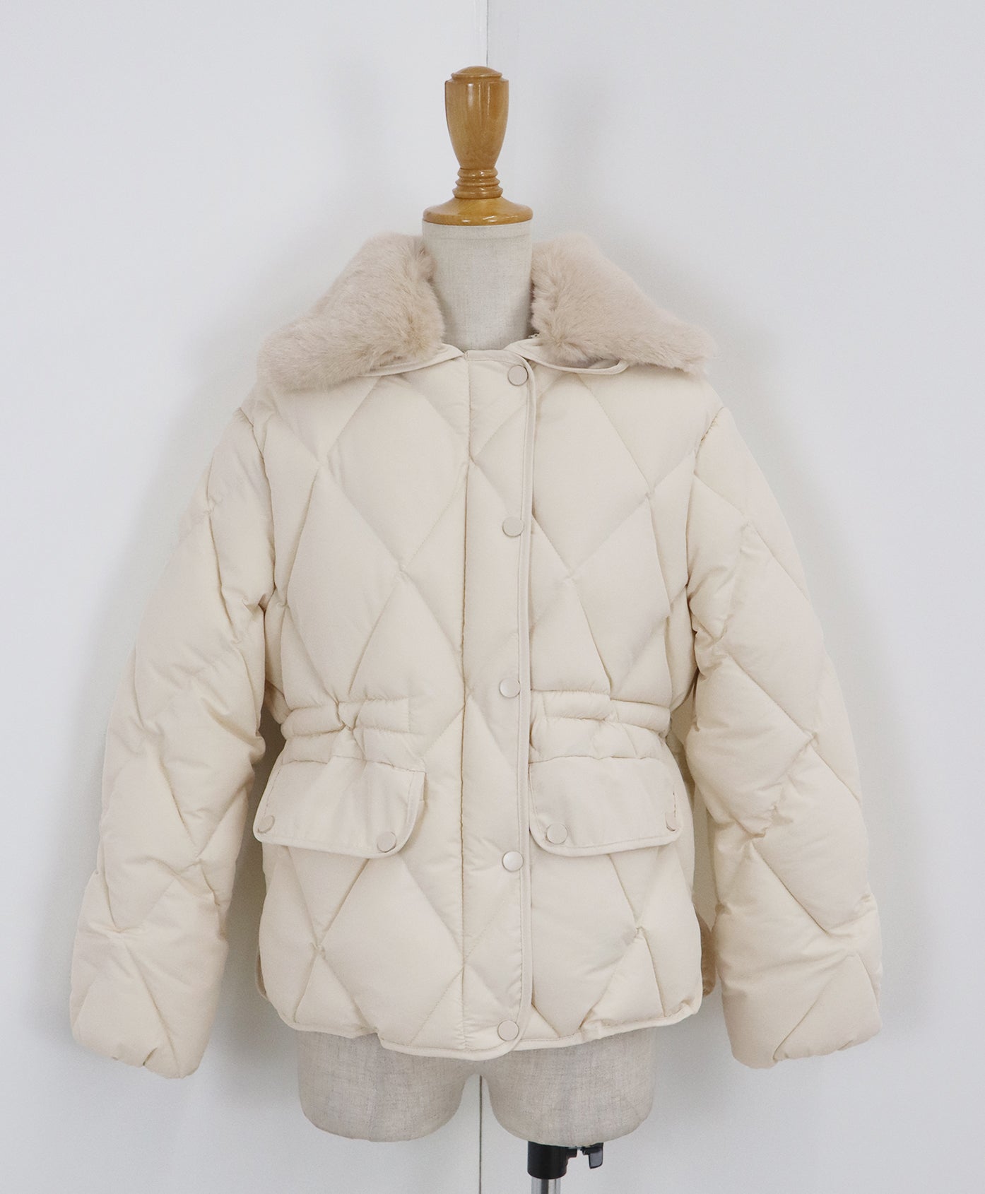 ファー襟キルティングジャケット