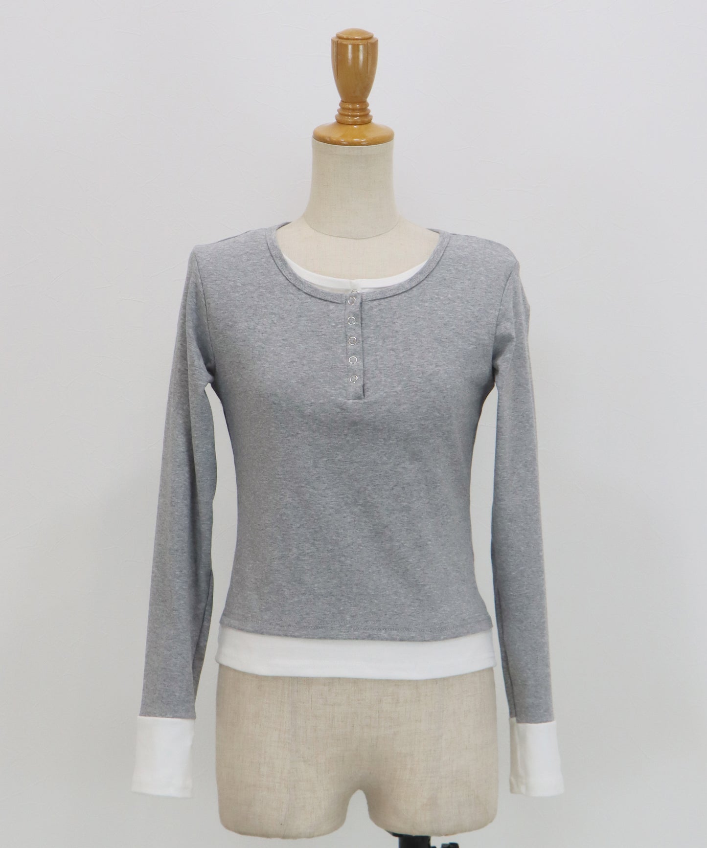 【早割5％OFF】ヘンリレイヤードカットソー【ネコポス】