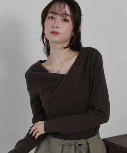 【早割5％OFF】ドレープネックニット【ネコポス】