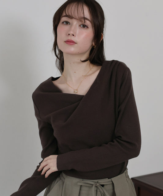 ドレープネックニット【ネコポス】