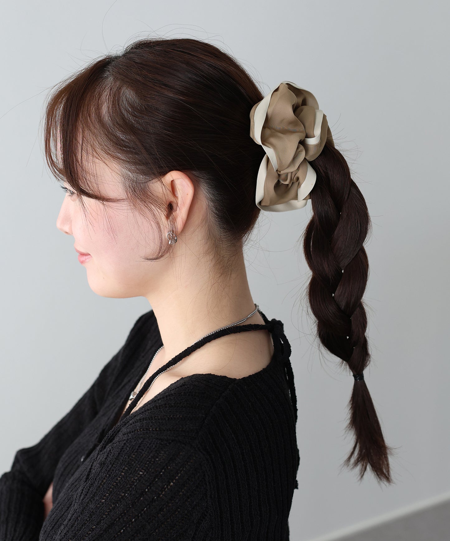 【早割5％OFF】バイカラーサテンシュシュ【ネコポス】