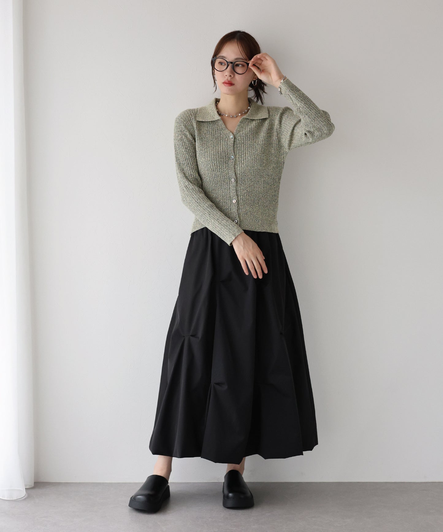 【早割5％OFF】メランジスキッパーニット