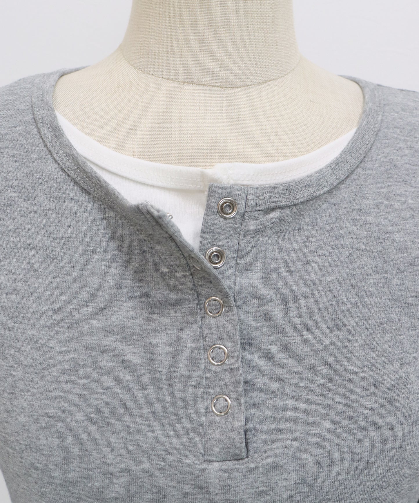 【早割5％OFF】ヘンリレイヤードカットソー【ネコポス】