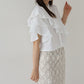 【新商品限定5％OFF（木）】[J by blue] 半袖フリルシャツ