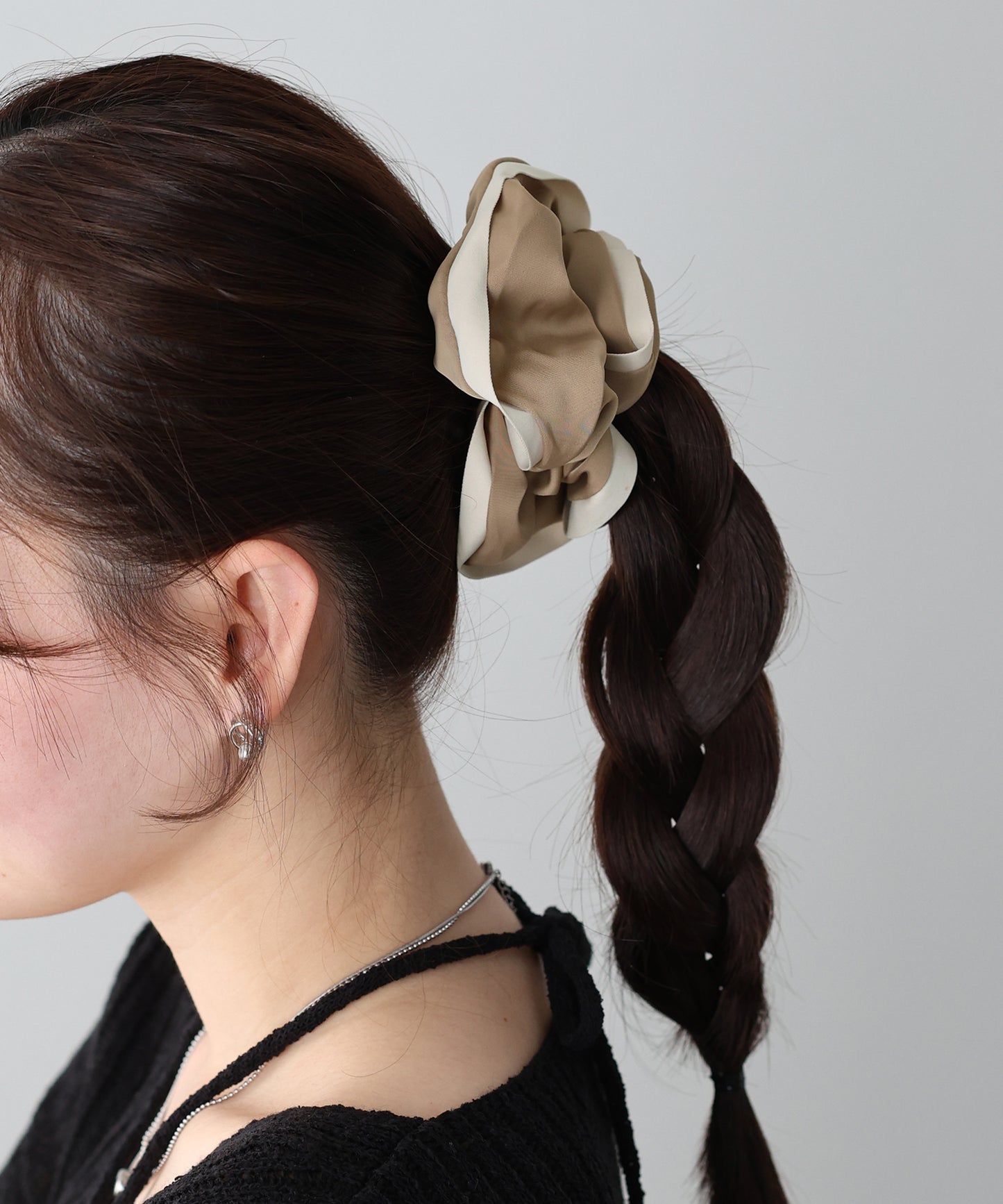 【早割5％OFF】バイカラーサテンシュシュ【ネコポス】