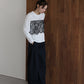 ロングスリーブレースドッキングロゴTシャツ【メール便】