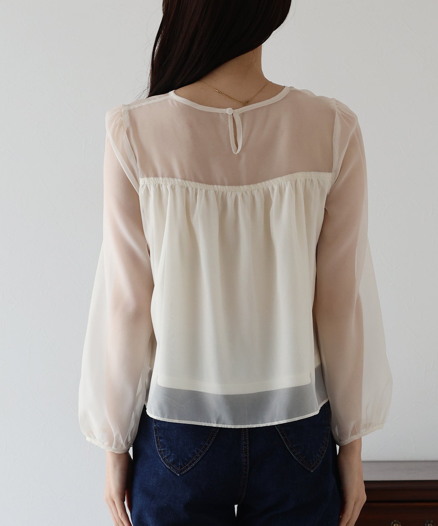 【TIME SALE】シアーティアードブラウス【ネコポス】