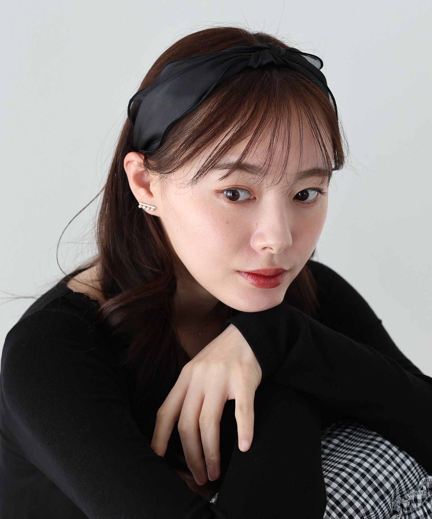 オーガンジーサテンカチューシャ