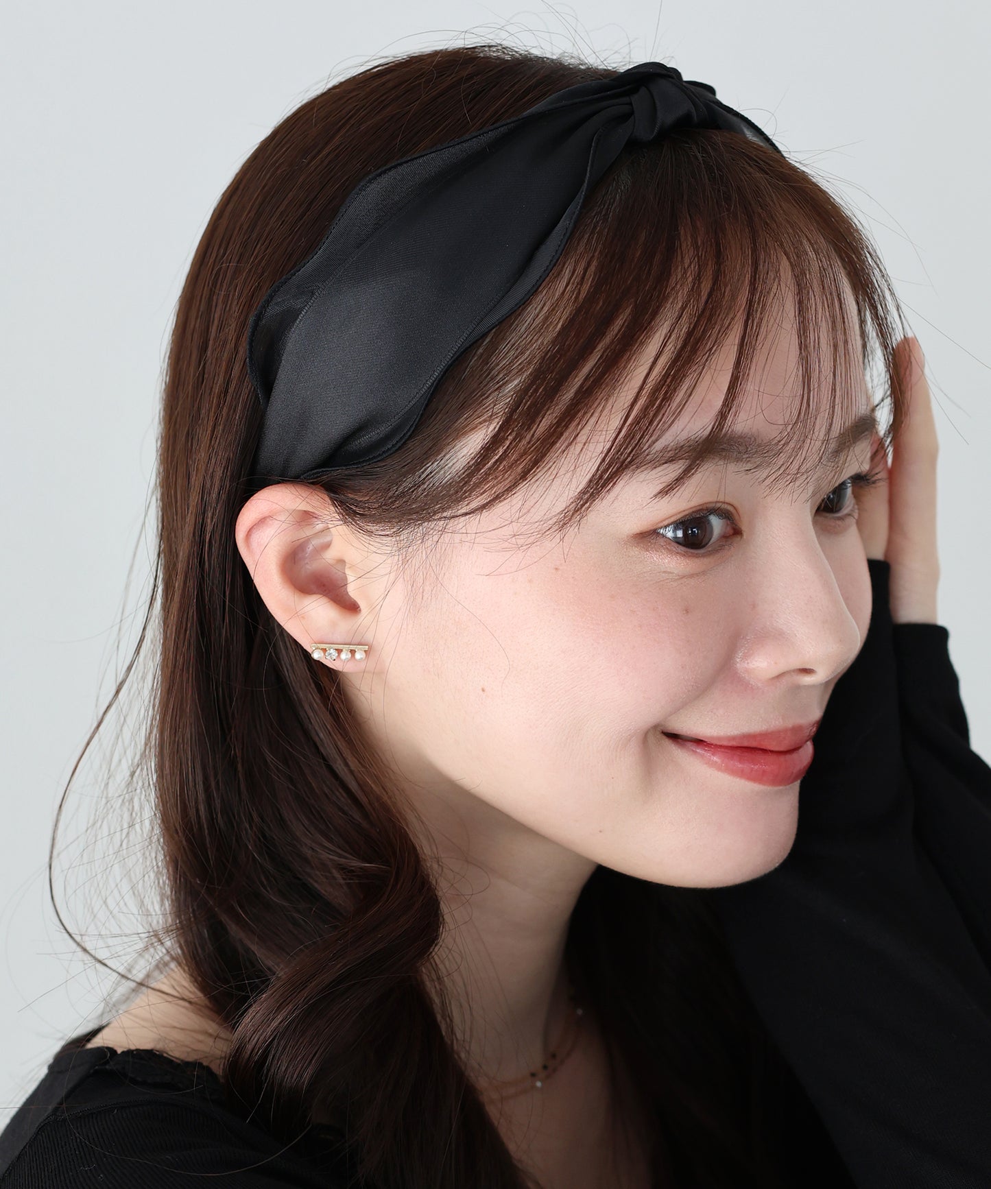 オーガンジーサテンカチューシャ