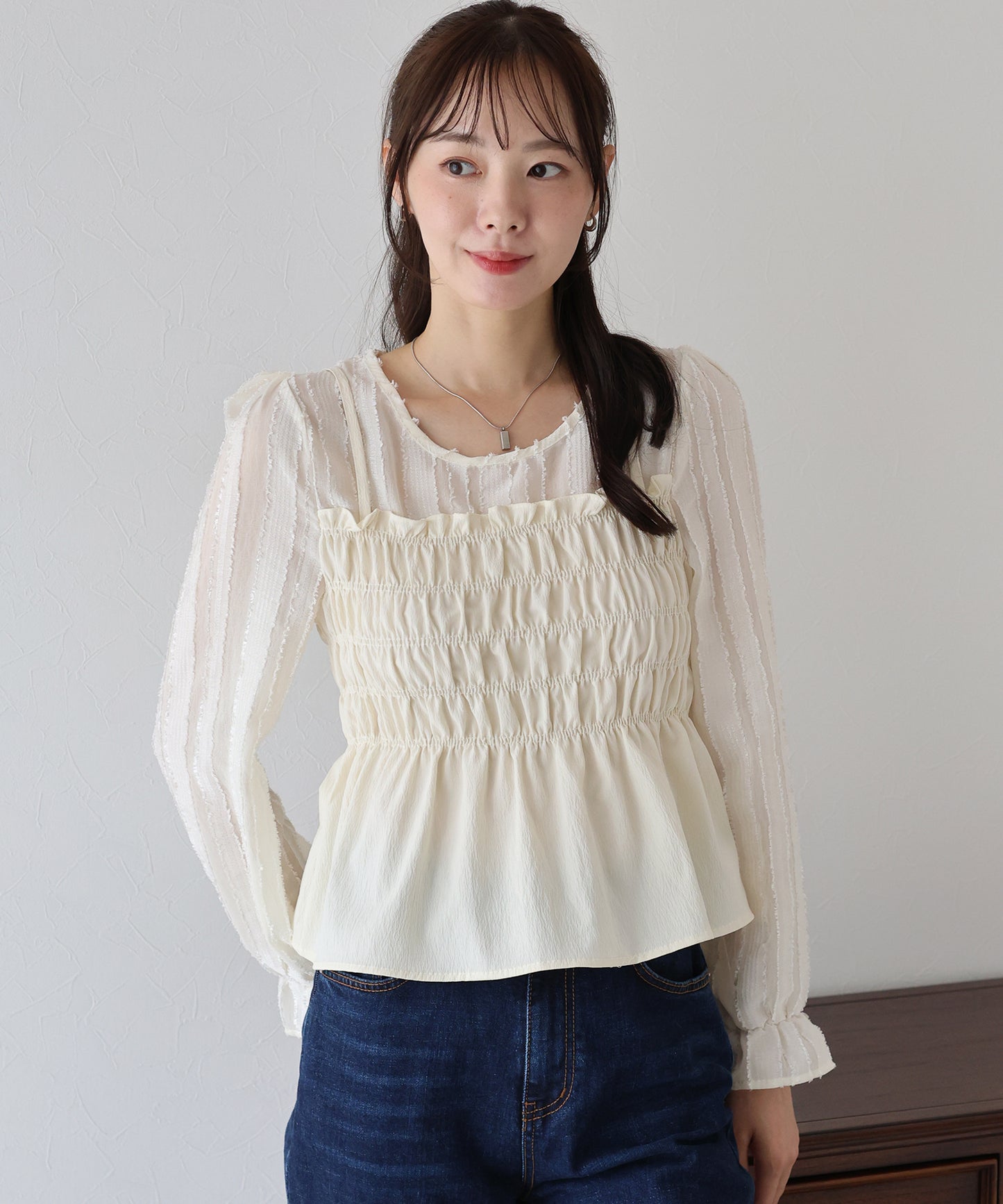 【早割5％OFF】ビスチェレイヤードブラウス【ネコポス】