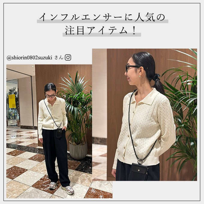 ゴールドボタンケーブルニットカーディガン[ J by blue ]