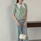 【早割5％OFF】レースリボンカラーカーディガン
