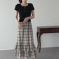 【早割5％OFF】ティアードチェックスカート