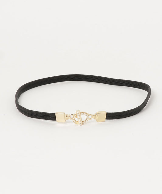 パールリングバックルパーティーゴムベルト【ネコポス】